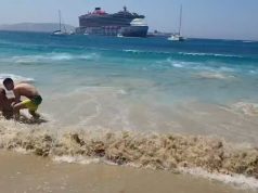Shkaktoi dallgë dhe lëndoi plazhistët, arrestohet kapiteni i tragetit turistik në Mykonos (video)
