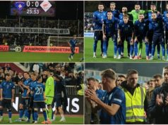 Sherr mes tifozëve dhe lojtarëve të përfaqësueses kosovare pas ndeshjes me Qipron