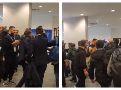 VIDEO/ Zyrtari i Rumanisë tenton të sulmojë fizikisht Edon Zhegrovën