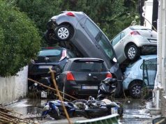 Makina dhe rrugë të zhytura në ujë, pamje apokaliptike nga përmbytjet në Rodos