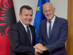 Me mikun grek të shqiptarëve. Ministri Balla pret ish-kryeministrin e Greqisë, Jorgo Papandreu