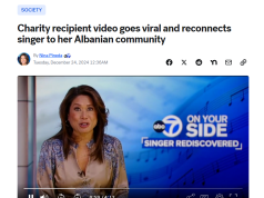 Një mrekulli Krishtlindjesh! TV amerikan, kronikë për këngëtaren “hirushe” që u shpëtua nga komuniteti shqiptar (video)