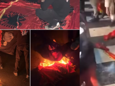 Djegia e flamurit shqiptar, qeveria e Shkupit akuzon BDI. Përgjigjet ashpër krahu i djathtë i Ali Ahmetit: Jetoni me mëshirën e VMRO-së!