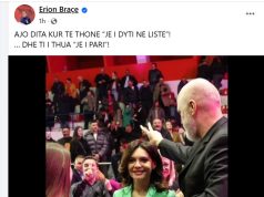 I madh Erion Braçe! Poston foton me shefin dhe i thotë: unë jam 1-i.