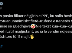 Rama ironizon rezolutën e PPE: “Fletë-rrufe e Kënetës Madhështore për humbjen që po vjen më 11 maj” me hashtagun #7×7 #6 MILIONË