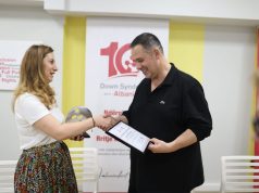 Down Syndrome Albania vlerëson Samir Manen për mbështetjen e vazhdueshme ndaj fëmijëve me sindromën Down