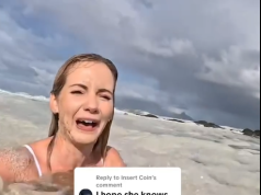 Noton mes ujërave të zeza në det. Influencuesja e njohur bën video mes shkumës në detin e Cape Town, por nga komentet kupton se po lahej në m…
