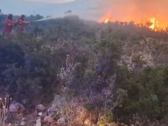 Jashtë kontrollit zjarri në Borsh, pamje alarmante nga terreni, zjarrëfikësit në luftë me flakët