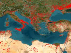 I gjithë Mesdheu po digjet! Shihni hartën satelitore të NASA-s për vatrat aktive të zjarreve.