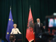 Presidentja e Komisionit Evropian, Ursula von der Leyen, theksoi se meritat e Shqipërisë për procesin e anëtarësimit në BE janë të dukshme.
