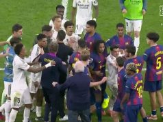 “Shihemi jashtë!” — Sherr pas “El Clasico”: Lamin Jamal sfidon lojtarët e Realit, Vinicius e mbajnë me forcë nga krahët