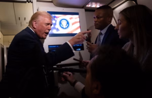 “Pusho derrkuce!” Trump i përgjigjet gazetares pas pyetjes për Epstein (Video)