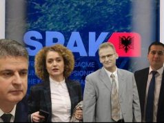 Gara për kreun e SPAK: tifo ndërkombëtare për kandidatët Xholi–Braho