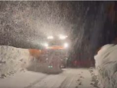 Reshje intensive dëbore në Qafë Thore, rruga mbetet e kalueshme