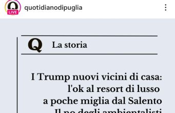 “Trump-ët, fqinjët e rinj!” Mediat në Puglia shkruajnë për resortin luksoz disa milje nga Salento: Tani Amerika do të jetë përballë, një hap larg me gomone