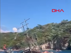 Video/ Fundoset anija me 148 turistë në Turqi, pasagjerët hidhen në det për të shpëtuar