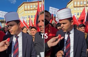 “Gjuha shqipe nuk falet deri në Ditën e Kiametit!” Hoxha mbështet protestën e studentëve në Shkup: (Video)