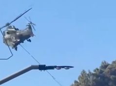 Zjarr i madh pranë Hotel Turizmit në Sarandë, ndërhyn helikopteri “Cougar”