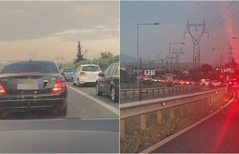 Fundjava nis me kaos/ Kolona kilometrike në Tiranë-Elbasan e Tiranë-Durrës, qytetarët “ngecin” në vapë