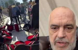 “Dorëheqje, poshtë diktatura, s’duam dialog!” Rama ndjek protestën nga zyra dhe ironizon pedagogët: Këto janë idetë e intelektualëve